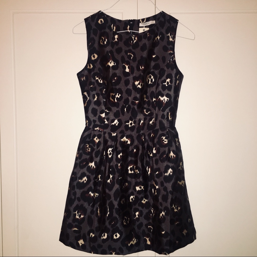 FRNCH Leopard Print Cocktail Dress